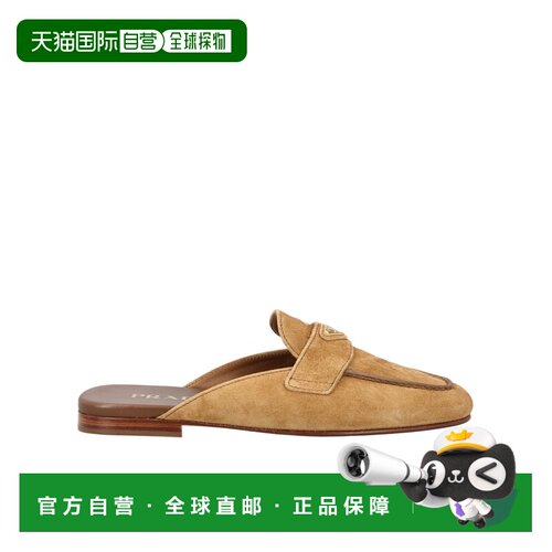 PRADA 女士凉鞋 1D766N103F0401 SS2026 棕色 徽标穆勒鞋