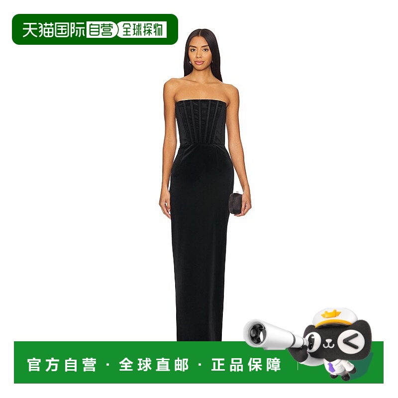 1h可退 潮奢 Bronx and Banco 女士 Florentina 抹胸天鹅绒睡裙 B