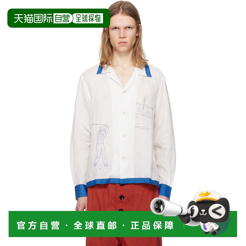 1h可退 潮奢 Bode 男士 白色 Club Champion 衬衫 MRS25SH009