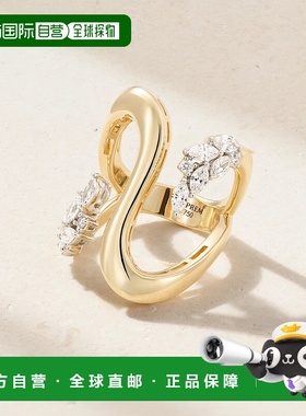 1h可退 潮奢 Yeprem 女士 18克拉白色黄金钻石戒指 RI301022Gold