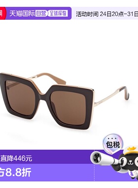 MAX MARA 女士眼镜 MM005150E AW2025 棕色 徽标太阳镜配饰