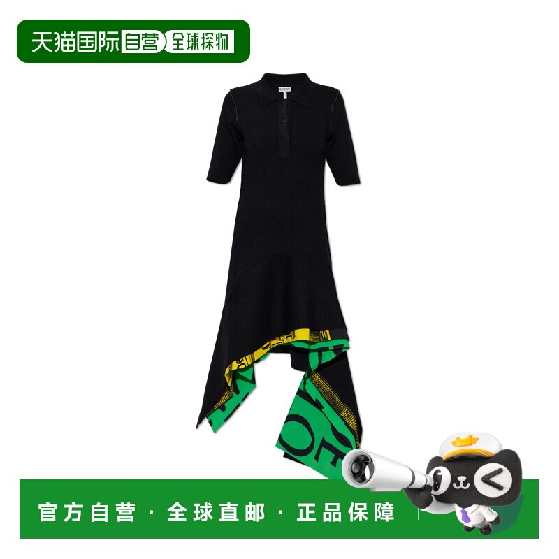 LOEWE 女士连衣裙 S540Y15KCK0BLACK SS2026 黑色 Asymmetric pol