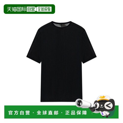 RICK OWENS 男士T恤 RU01F2232JS09 SS2026 黑色 Crew neck T-shi
