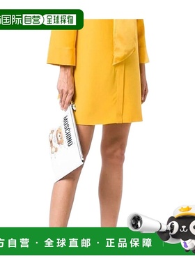 1h可退 MOSCHINO 女士单肩包 A84208210A1001 SS2021 黄色 泰迪熊