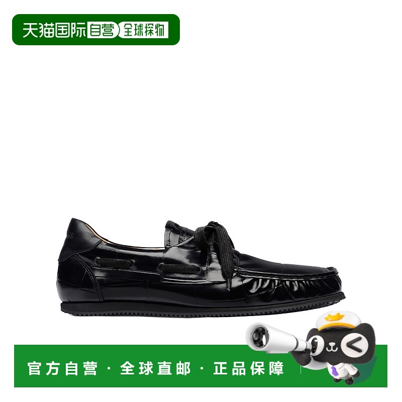 1h可退 JACQUEMUS 男士休闲鞋 255FO1733164990 SS2025 黑色皮鞋