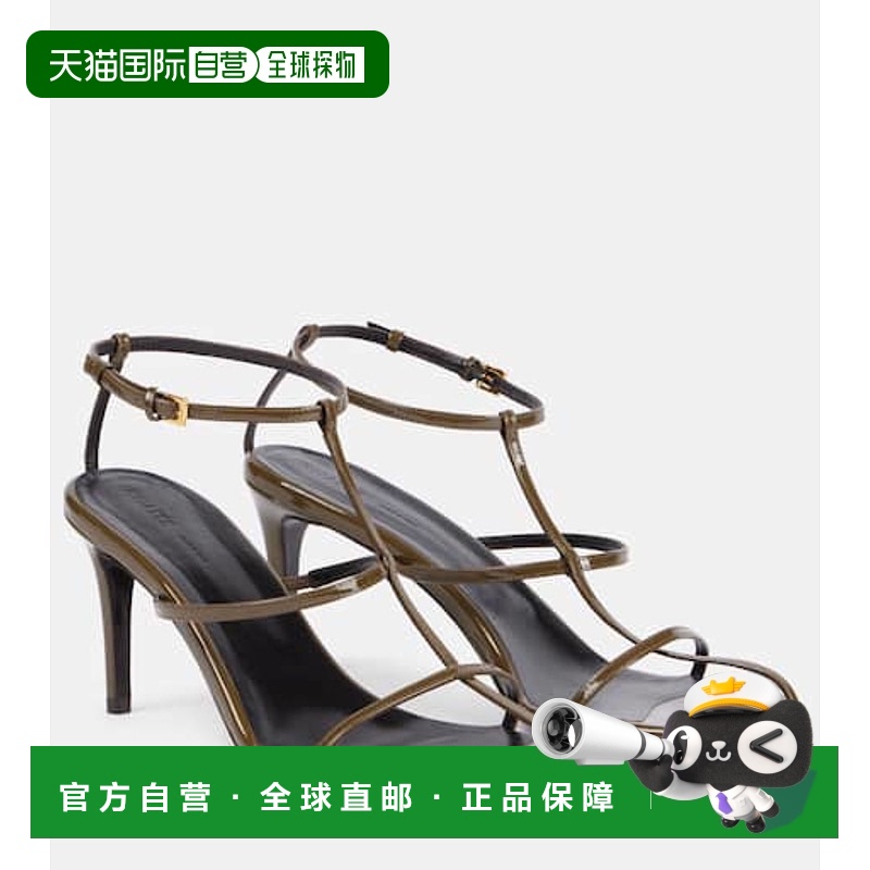 1h可退 潮奢 KHAITE 女士 75 罗马风漆皮凉鞋 green绿色 舒适时尚