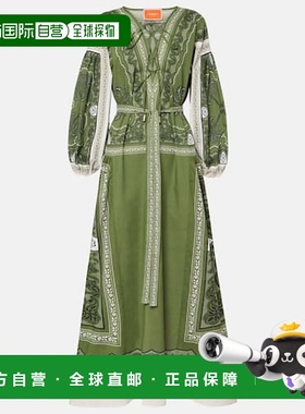 1h可退 潮奢 La Doublej 女士 Viviana 印花棉质棉布长款连衣裙