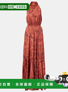 1h可退 潮奢 Etro 艾特罗 女士 印花长款连衣裙 orange橙色 舒适