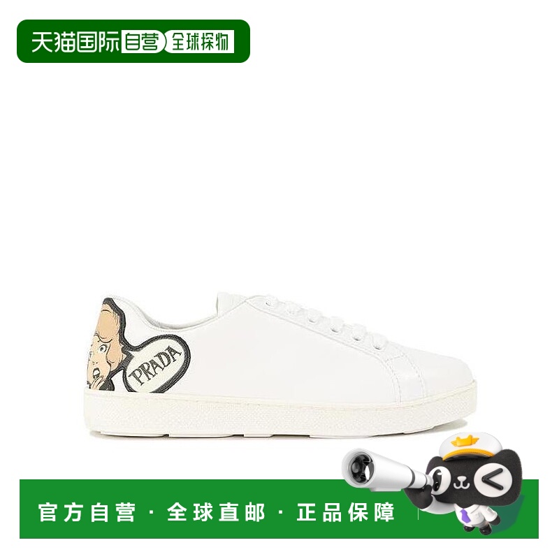 1h可退 PRADA 女士运动鞋 1E773I3KE3BOCIA AW2021 白色 徽标系带