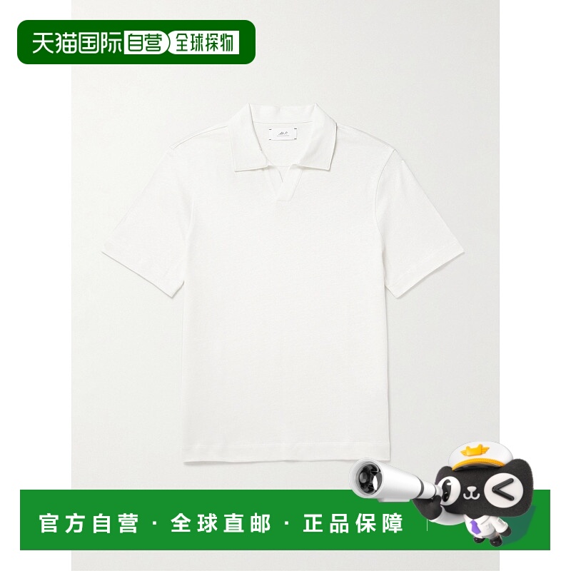 1h可退 潮奢 Mr P. 男士 亚麻有机棉混纺Polo衫 MPJ251037BRIGHTW