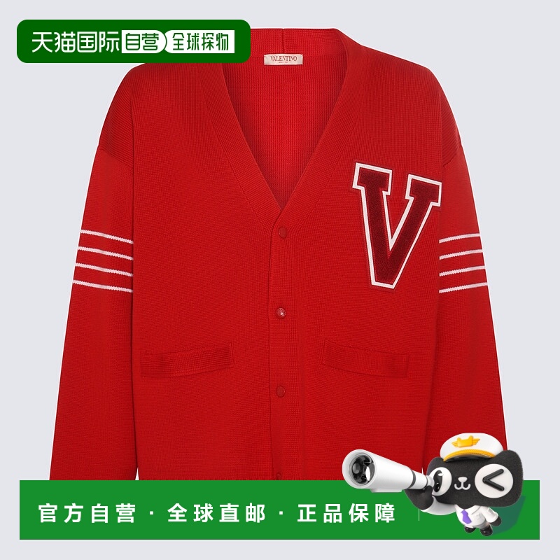 1h可退 VALENTINO 男士针织衫 3V3KA02Z9H4RA0 AW2023 红色羊毛
