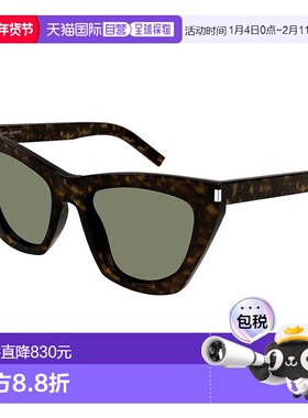 SAINT LAURENT 女士眼镜 SL214KATE033 CO 黑色 徽标太阳镜