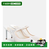 1h可退 绸缎边薄纱凉拖 女士 Voile 潮奢 AQUAZZURA