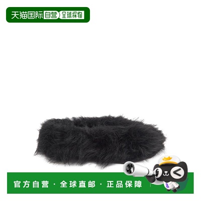 1h可退 MOSCHINO 女士凉鞋 MA11300G0N000 AW2025 黑色 Furry Bal