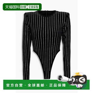 PERRY ALEX 女士 水晶装 BY038FW24BL 1h可退 饰天鹅绒连体衣 潮奢