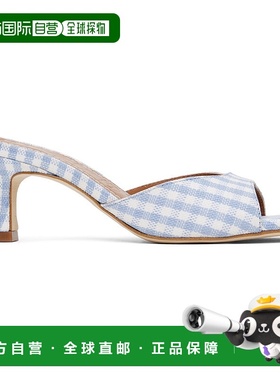 1h可退 潮奢 Staud 女士 蓝色 & 白色 Brigitte Mule 凉鞋 F25R60