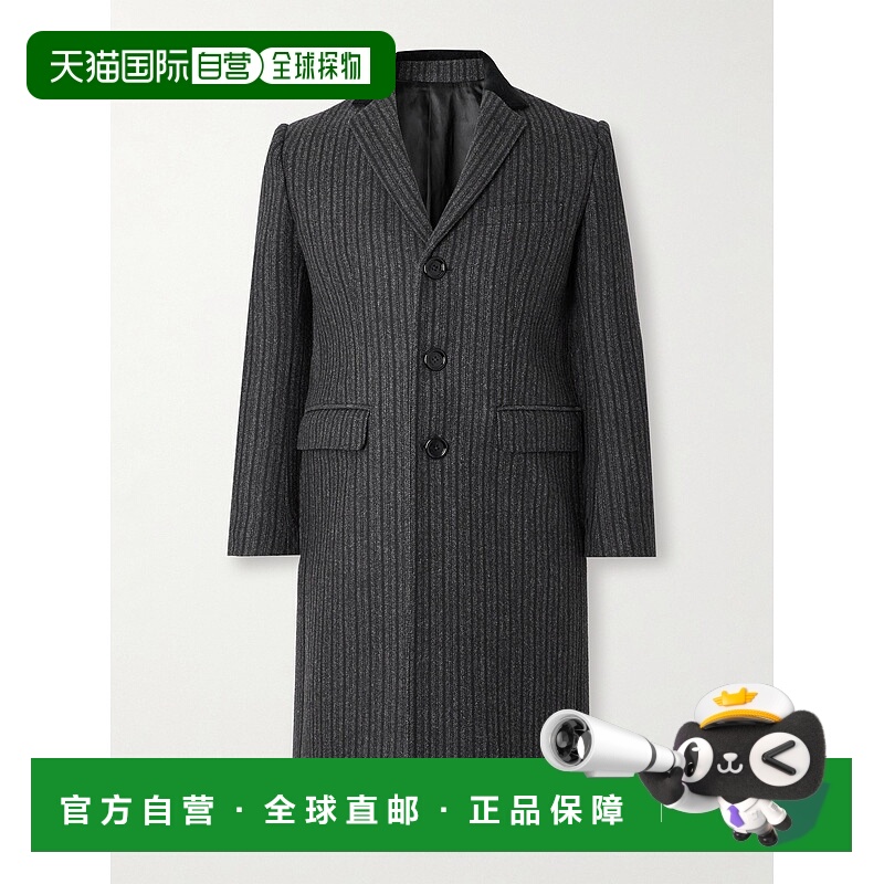 1h可退 潮奢 Celine 思琳 男士 条纹羊毛大衣 2M34D503Z