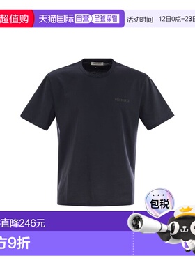 PREMIATA 男士T恤 PA1019BLUE SS2025 黑色 Logo T-Shirt