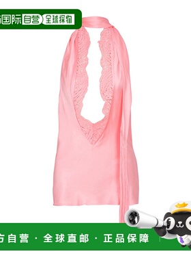 BALMAIN 女士围巾 FF1AG700MH404CN AW2025 粉红色 露背流苏缎面