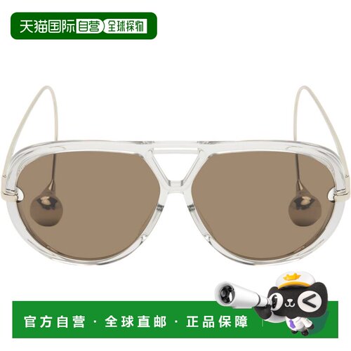 Bottega Veneta 葆蝶家 女士 透明 Drop 飞行员太阳镜 BV1273S009
