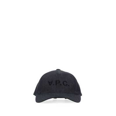 A.P.C. 男士帽子 COCSXM24090IAI SS2025 黑色 Logo baseball cap