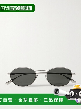 1h可退 潮奢 Saint Laurent 圣罗兰 男士 圆框镀银太阳眼镜 SL799