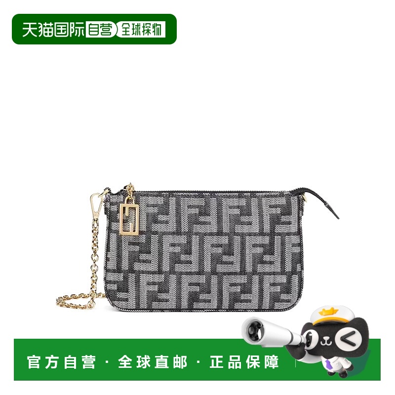 1h可退 FENDI 女士斜挎包 8BS073AYB7F1UJ5 AW2025 灰色 Baguette