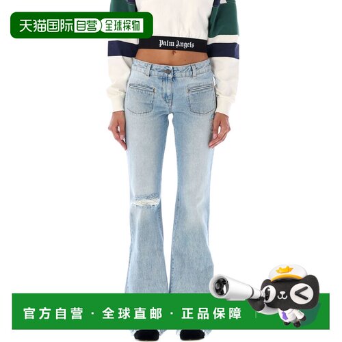 PALM ANGELS 女士牛仔裤 PWYB031F23DEN0014060 SS2024喇叭