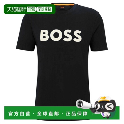BOSS 男士T恤 50481923001 SS2026 黑色 THINKING 1 50481923