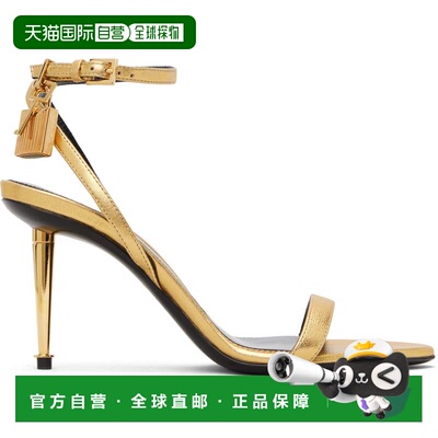 Tom Ford 汤姆 福特 女士 金色 Nappa Padlock Pointy Naked 凉鞋