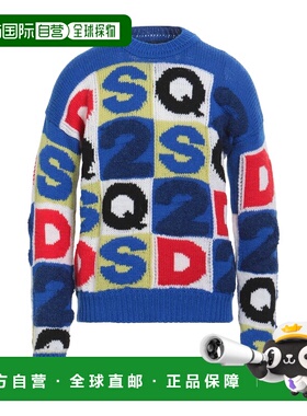 潮奢 Dsquared2 二次方 男士 毛衣 blue蓝色 舒适时尚