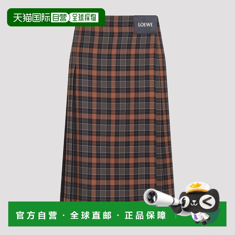 1h可退 LOEWE 女士半身裙 S359Y08XAF9101 AW2025 花色 羊毛混纺