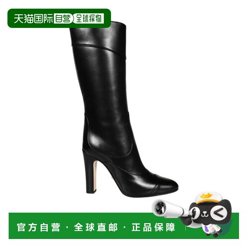 GUCCI 女士高跟鞋 699416BKO001000 AW2022 黑色 高跟皮靴古驰
