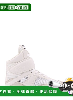 CHLOÉ 女士运动鞋 C25S07HPL20S CO 白色 系带高帮休闲鞋