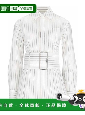 BURBERRY 女士衬衫 8103514 SS2025 白色 Striped shirt with bel