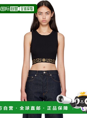 1h可退 潮奢 versace 范思哲 女士 黑色 Greca Border 背心 10085