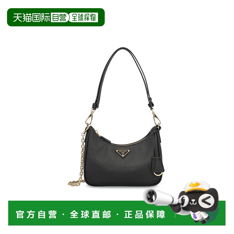 1h可退 PRADA 女士单肩包 1BC204NZVF0632AI25 AW2025 黑色