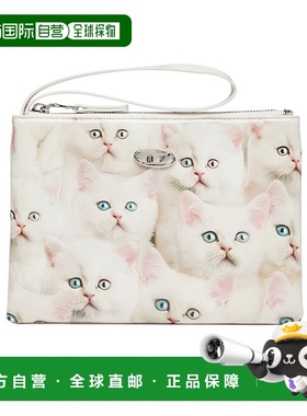 DIESEL 女士单肩包 X10274P6019HA808 AW2025 白色 印花手拿包