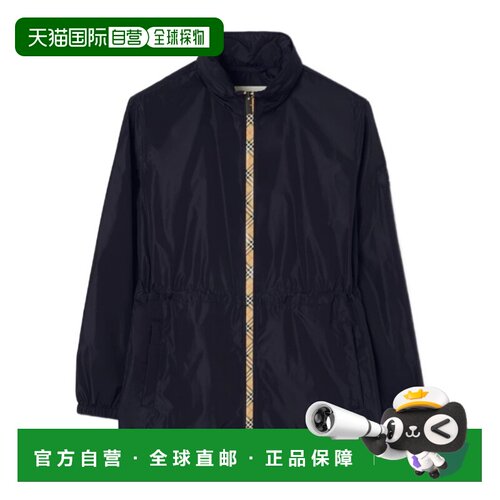 BURBERRY 女士夹克 81303881 CO 黑色 短款棋盘格夹克外套