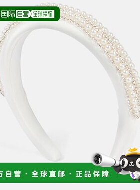 1h可退 潮奢 Self-Portrait 女士 精饰绸缎头带 white白色 舒适时