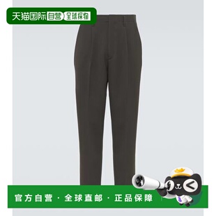 杰尼亚 Zegna 男士 羊毛直筒长裤 舒适时 1h可退 brown棕色 潮奢