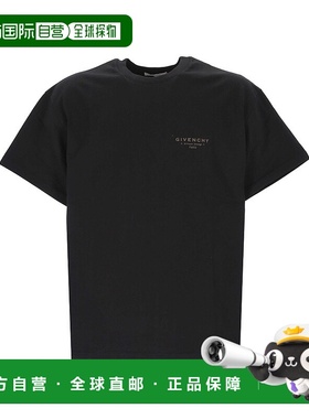 GIVENCHY 男士T恤 BM71NK3YRV001 AW2025 黑色 REGULAR FIT T-SHI