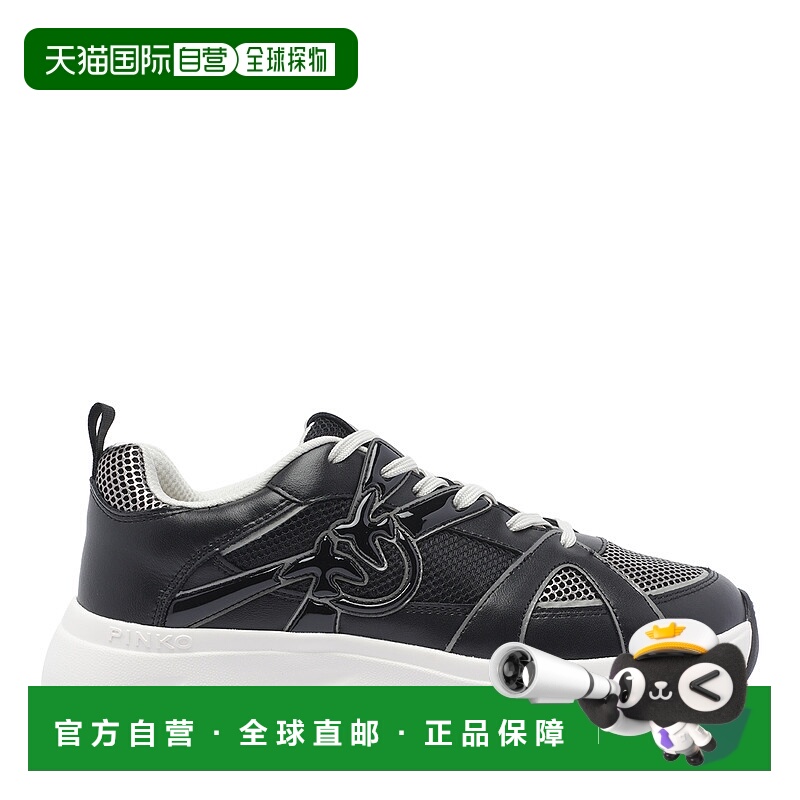1h可退 PINKO 女士运动鞋 SS0127E036ZZ0 AW2025 黑色 系带运动鞋