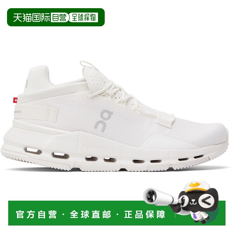 1h可退 潮奢 On 女士 白色 Cloudnova 2 运动鞋 3WE30220108昂跑