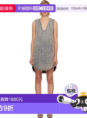 1h可退 潮奢 Diesel 迪赛 女士 蓝色 & 驼色 De-Laris-Dress-S2