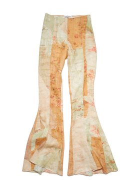 ACNE STUDIOS 女士休闲裤 AK0573AM2 AW2022 花色 印花喇叭裤亚麻