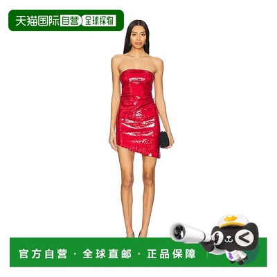 1h可退 潮奢 Danielle Guizio 女士 褶皱珠片连衣裙 H24402W119