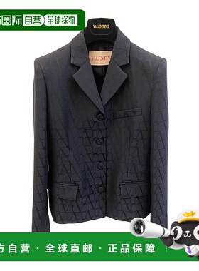 VALENTINO 女士西服 BCE3878G5598 AW2024 黑色 长袖西装外套