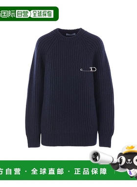 PRADA 女士针织毛衣 P24S2PSOOO172EF0008 AW2025 蓝色羊绒