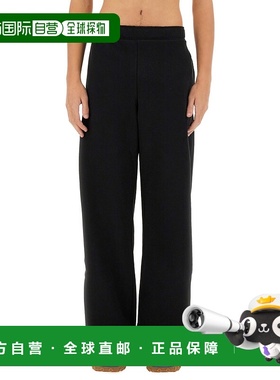 1h可退 MARINE SERRE 男士休闲裤 UPA052A AW2024 黑色阔腿裤